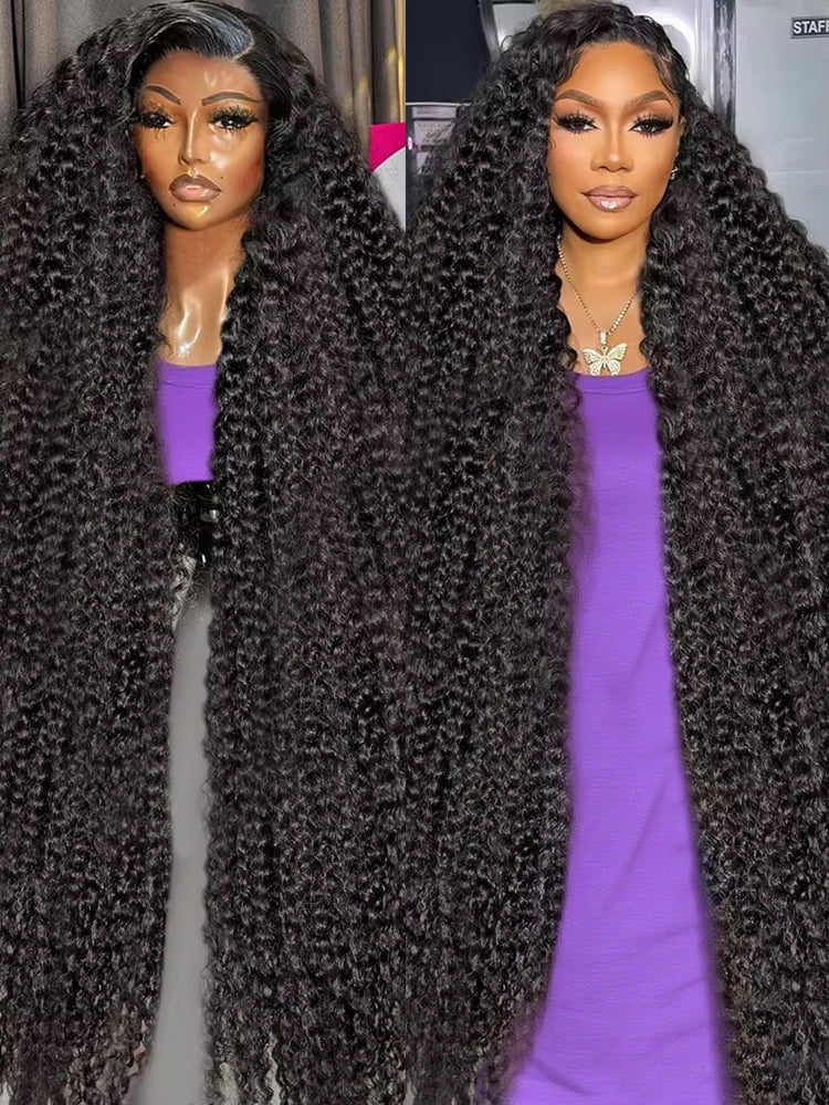300 Density 40 Curly Water Wave 13x6 HD Lace Frontal Wig Brazilian Front Wigs Deep Wave Human Hair for Women Preplucked 46 Inch from Typpkmm