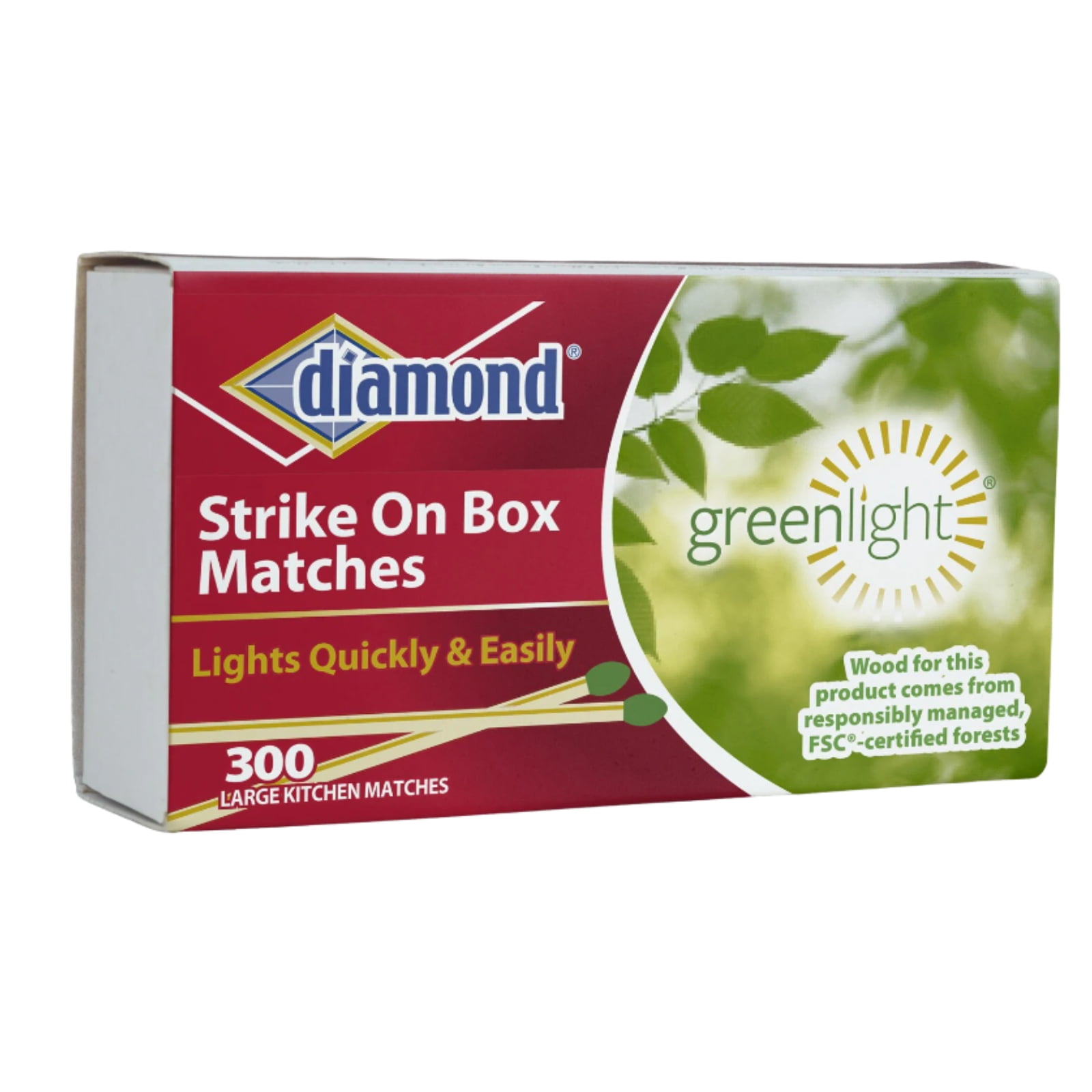 300 Diamond Greenlight Large Kitchen Matches Lights Quickly Convenient