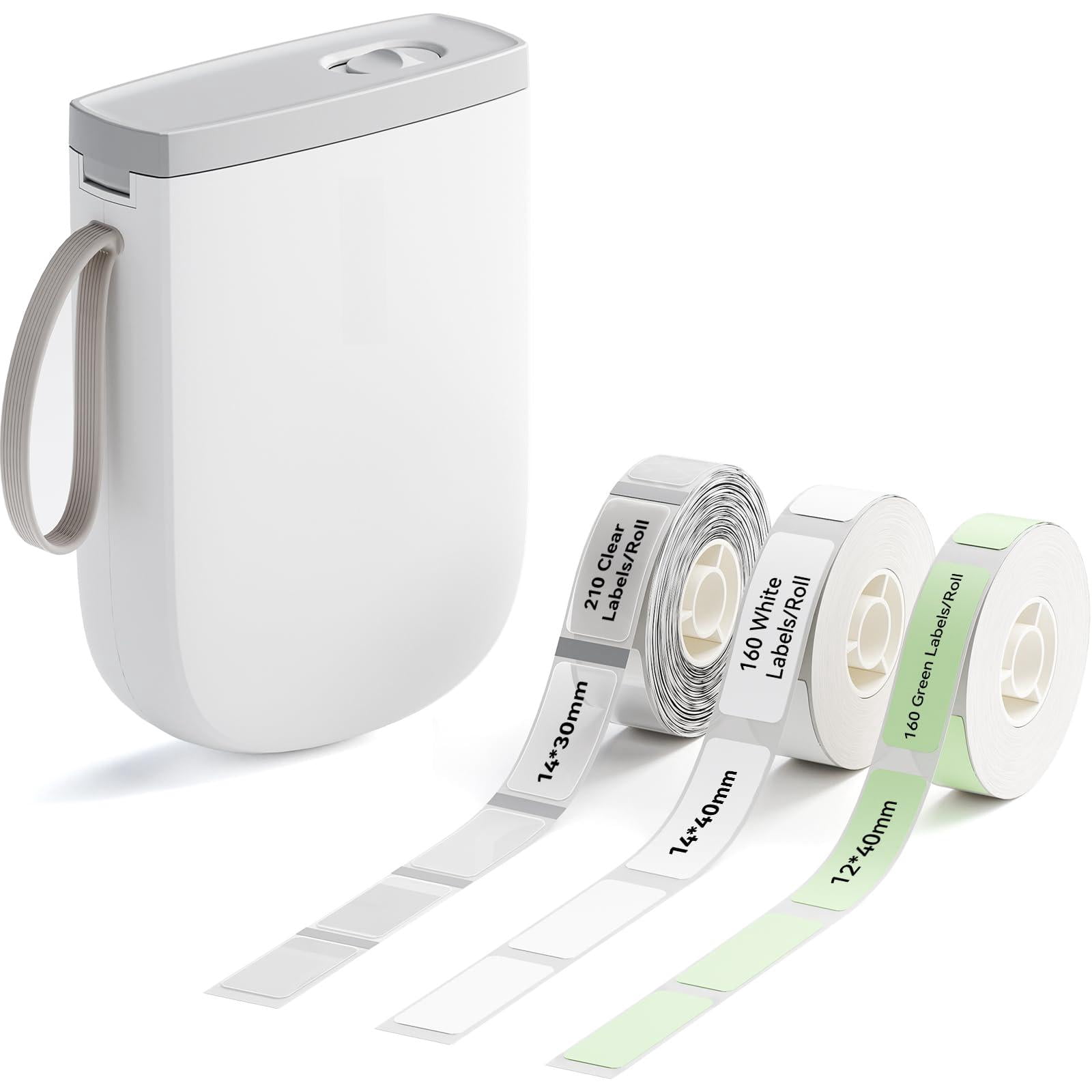 300 Dpi D11 Label Maker Machine With 3 Tapes  Mini Portable Printer Thermal Sticker Labeler For Office Home Kitchen School Organization White