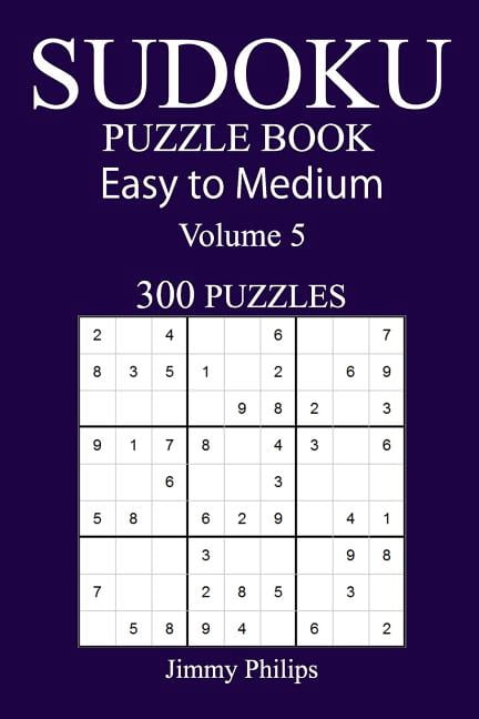 300 Easy to Medium Sudoku Puzzle Book, (Paperback)