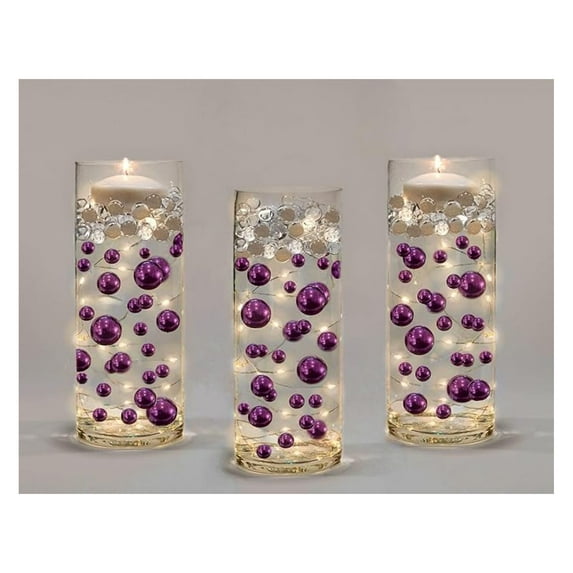 300 Floating Pearls-Large Sizes-Fills 16 Medium Size Vases (4 Gallons) of The Floating Transparent Water Gels-with The Most Transparent Gels and Prep Bag for Best Results! Not Including Vases.