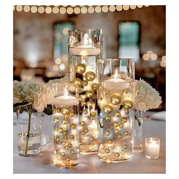 300 Floating Pearls-Large Sizes-Fills 16 Medium Size Vases (4 Gallons) of The Floating Transparent Water Gels-with The Most Transparent Gels and Prep Bag for Best Results! Not Including Vases.