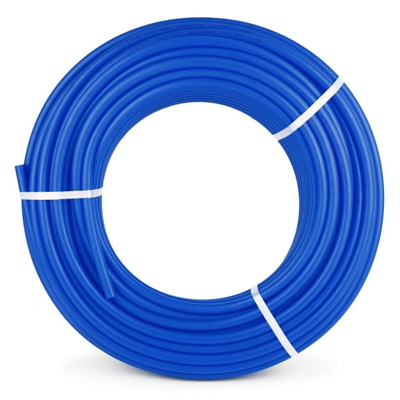 300' Foot Coil of 3/4" Blue PEX-B Plumbing Pipe - Non-Barrier Flexible Tubing for Both Hot & Cold Water Applications and Hydronic Heating Systems