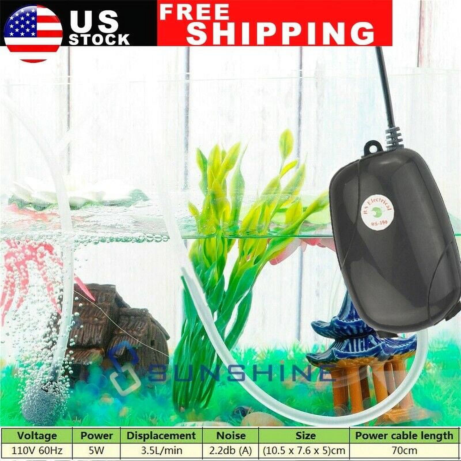 300 Gallon Silent Air Pump Aquarium Fish Tank Pump Hydroponic Oxygen 2