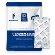 300 Gram [5 Packs] Dry & Dry Premium Silica Gel Packets Desiccant Dehumidifiers - Rechargeable Fabric