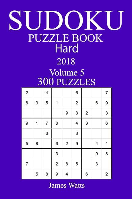 300 Hard Sudoku Puzzle Book - 2018, (Paperback)