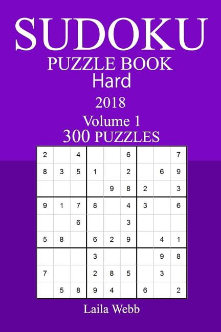 300 Hard Sudoku Puzzle Book - 2018, (Paperback)