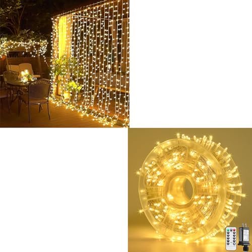 300 LED Curtain Lights+400 LED String Lights$$Home Decor, Kitchen, & Other