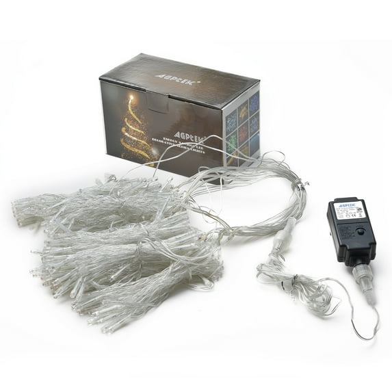 300 LED Waterproof Voltage Operated Curtains Light 8 Model w/ Memory Function Lights Warm White
