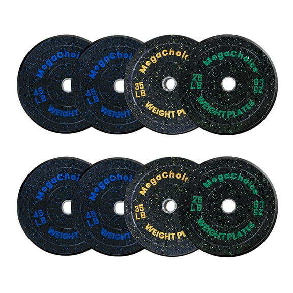300 Lb Weight Plate Set,2 inch Rubber Weight Plates (2×25 lb,2×35 lb,4x 25 lb) Barbell Olympic Weight Plates For Weight Lifting Strength Taining Home Gym,