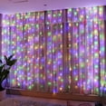 thumbnail image 1 of 300 Led Light Curtain 3M X 3M, Usb-Powered With 8 Modes Remote Control Adjustable Brightness, Indoor Outdoor For Bedroom Window Includes 1 Led Curtain & 1 Remote Control, 1 of 6