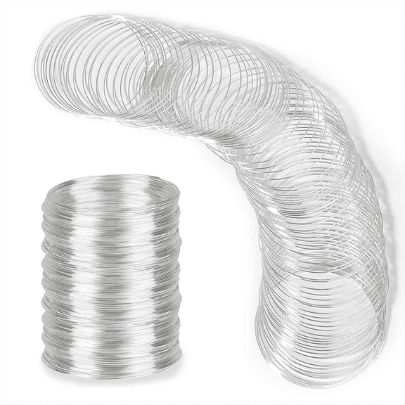 300 Loop Bracelet Wire Jewelry Wire Memory Beading Wire Bracelet Wire for Beads Silver Jewelry Memory Beading Wire