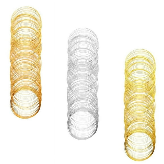 300 Loops Memory Wire for Jewelry Making Bracelets & Bracelet Making, Beading Steel New