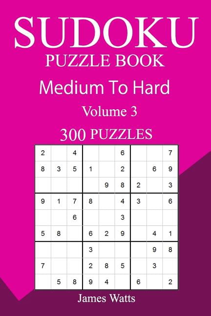 300 Medium to Hard Sudoku Puzzle Book, (Paperback)