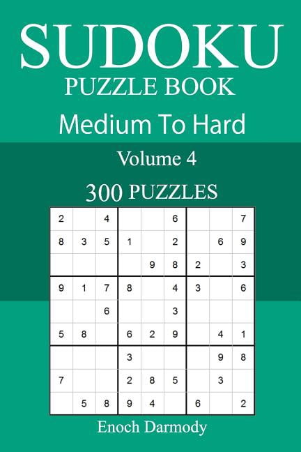 300 Medium to Hard Sudoku Puzzle Book, (Paperback)