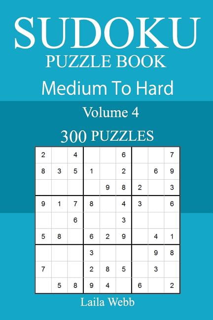 300 Medium to Hard Sudoku Puzzle Book, (Paperback)