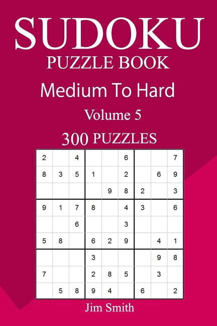 300 Medium to Hard Sudoku Puzzle Book, (Paperback)