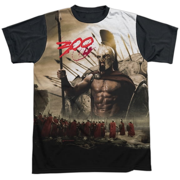 300 Men's Spartans Sublimation T-shirt White