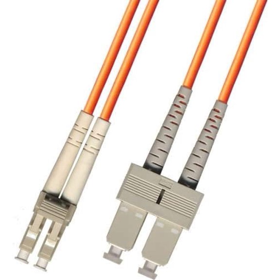 300 Meter Multimode Duplex Fiber Optic Cable (50/125) - LC to SC - Orange