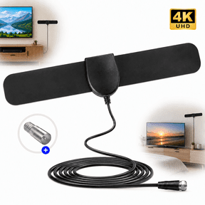 Emlimny TV Antenna, Digital Antenna for Smart TV, Support 360 Reception 4K 1080p All TV's for Local Channels, Smart Switch Amplifier Signal Booster -10.5ft Coax HDTV Cable, Portable Antenna Indoor