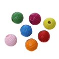 thumbnail image 1 of 300 Multicolor Round Ribbed Maple Wood Beads Bulk 14mm x 13 with 3.5mm Hole, 1 of 5