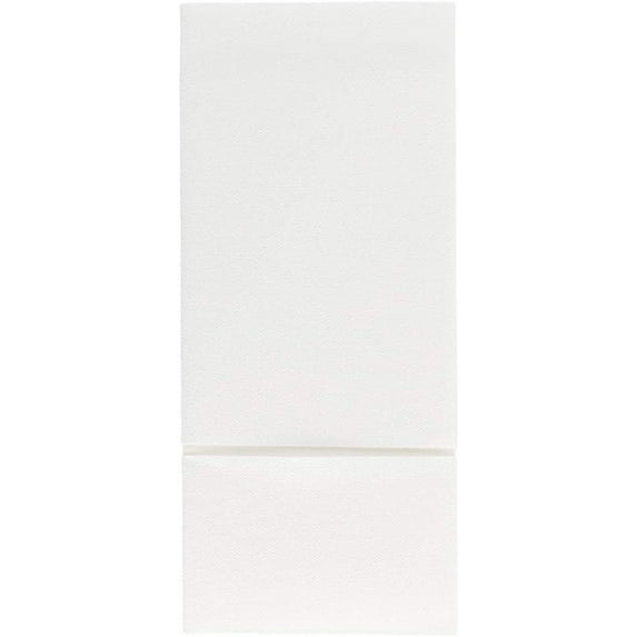 (300 PACK) White Linen Feel Cloth Like Paper Dinner Napkins with Built in Flatware Pocket, Absorbent Napkins Pre Folded, Guest Hand Towels, Cutlery Pocket for Weddings, Party, Events