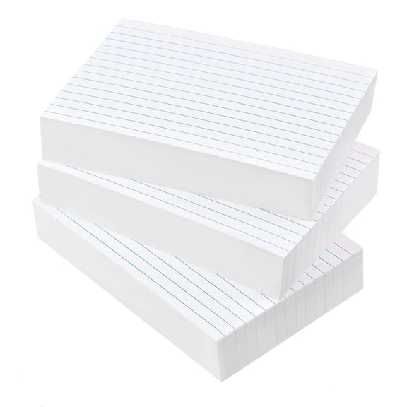 300 PCS 4x6 Ruled Index Cards, White Lined Note Cards for Studying Note Taking Flashcards, To Do Lists Classroom Office Supplies, White