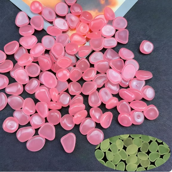 300 PCS Glow in The Dark Fish Tank Rocks, Glowing Rocks Stones Resin Glow in Dark Pebbles for Outdoor Garden, Fish Tank, Aquarium, Landscaping,Driveway Decoration