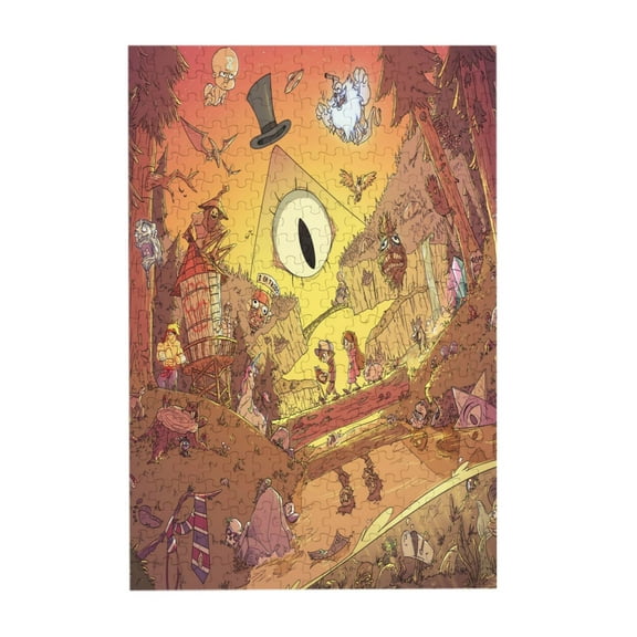 300 PCS Gravity Fall Jigsaw Puzzles Cartoon Anime Picture Puzzle Birthday Present Game for Teen And Adults