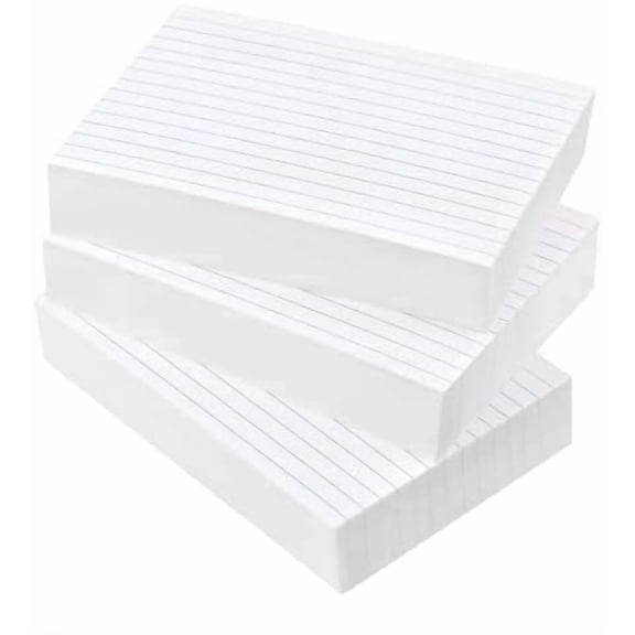 300 PCS Index Cards 4x6 Ruled - YNGLLC White Lined Note Cards 4 x 6 Flashcards for Studying, Note Taking and To Do List