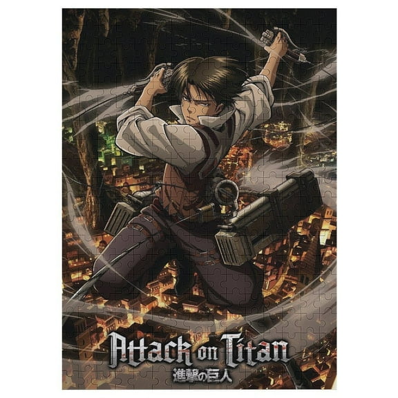 300 PCS Jigsaw Puzzle Attack on Titan Levi Ackerman Wooden Puzzle Challenging Game Fun Artwork For Family Friends Gifts