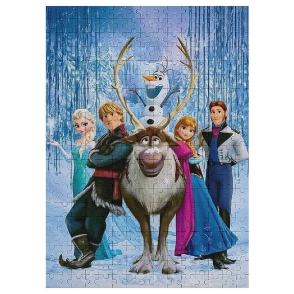 300 PCS Jigsaw Puzzle Frozen Cartoon Wooden Puzzle Challenging Game Fun Artwork For Family Friends Gifts