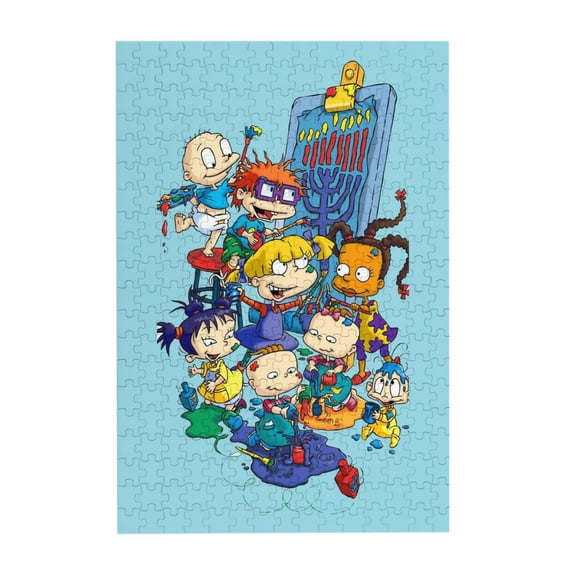 300 PCS Rugrats Jigsaw Puzzles Cartoon Anime Picture Puzzle Birthday Present Game For Teen And Adults