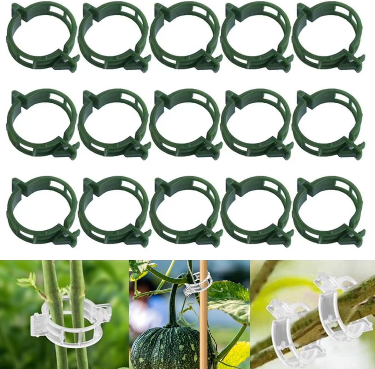 300 PCS Secured Plastic Plant Clip, Plant Support Clips, Garden Clips ...