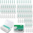 thumbnail image 1 of 300 PCS Soft Dental Floss Picks, Silicone Interdental Brush Between Teeth, Disposable Dental Picks for Teeth Cleaning, interdental Picks Teeth Cleaning Tool, Green Colors, 1 of 9