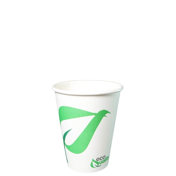 [300 Pack] 10 oz Compostable Paper Cups - Biodegradable Disposable White Paper Coffee Cups PLA Lined - Eco-friendly Hot and Cold Drinking Cups for Travel, Picnic, Party and Events