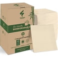 thumbnail image 1 of 300 Pack 2-Ply Compostable Napkins - FSC Certified 6.5x6.5 Inch Folded Post Consumer Recycled - Highly Absorbent Eco-Friendly, Disposable Biodegradable for Dining & Events, 1 of 5