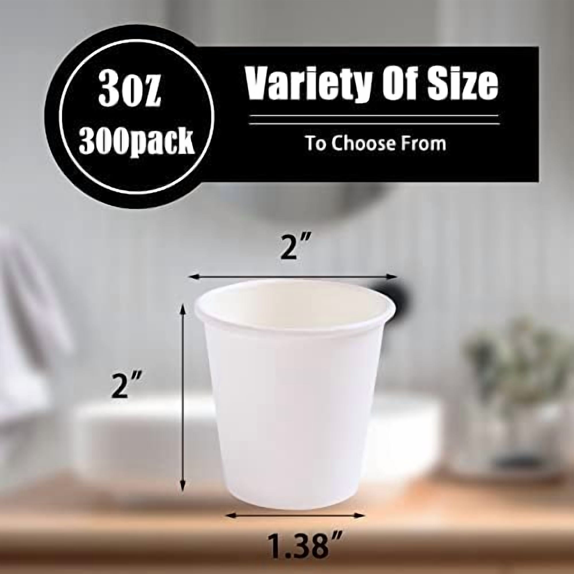 300 Pack 3 oz Paper Cups for Bathroom, Disposable Small Mouthwash Cup ...