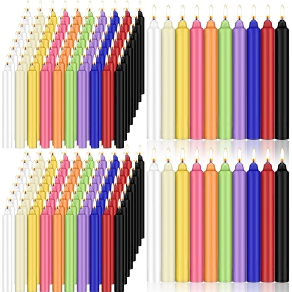 300 Pack 4'' Chime and Spell Candles Dripless Candle for Casting Chimes, Spells, Rituals, Healing, Magical Work(Assorted Colors)