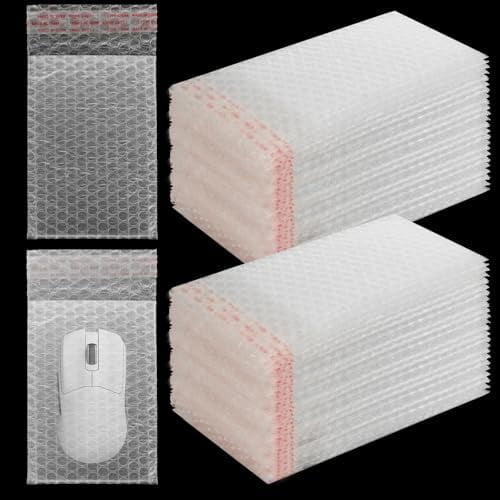300 Pack 4x6 Inch Bubble Out Bags Pouches, Clear Bubble Protective Wrap Bags, Bubble Double Walled Cushioning Pouch, Cushioning Packaging Bag for Small Business Moving Shipping Storage$$Office