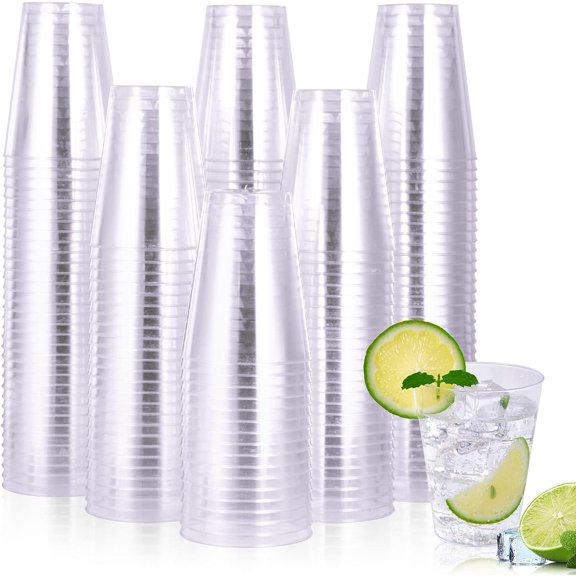 300 Pack 7 Ounce Clear Disposable Plastic Cups