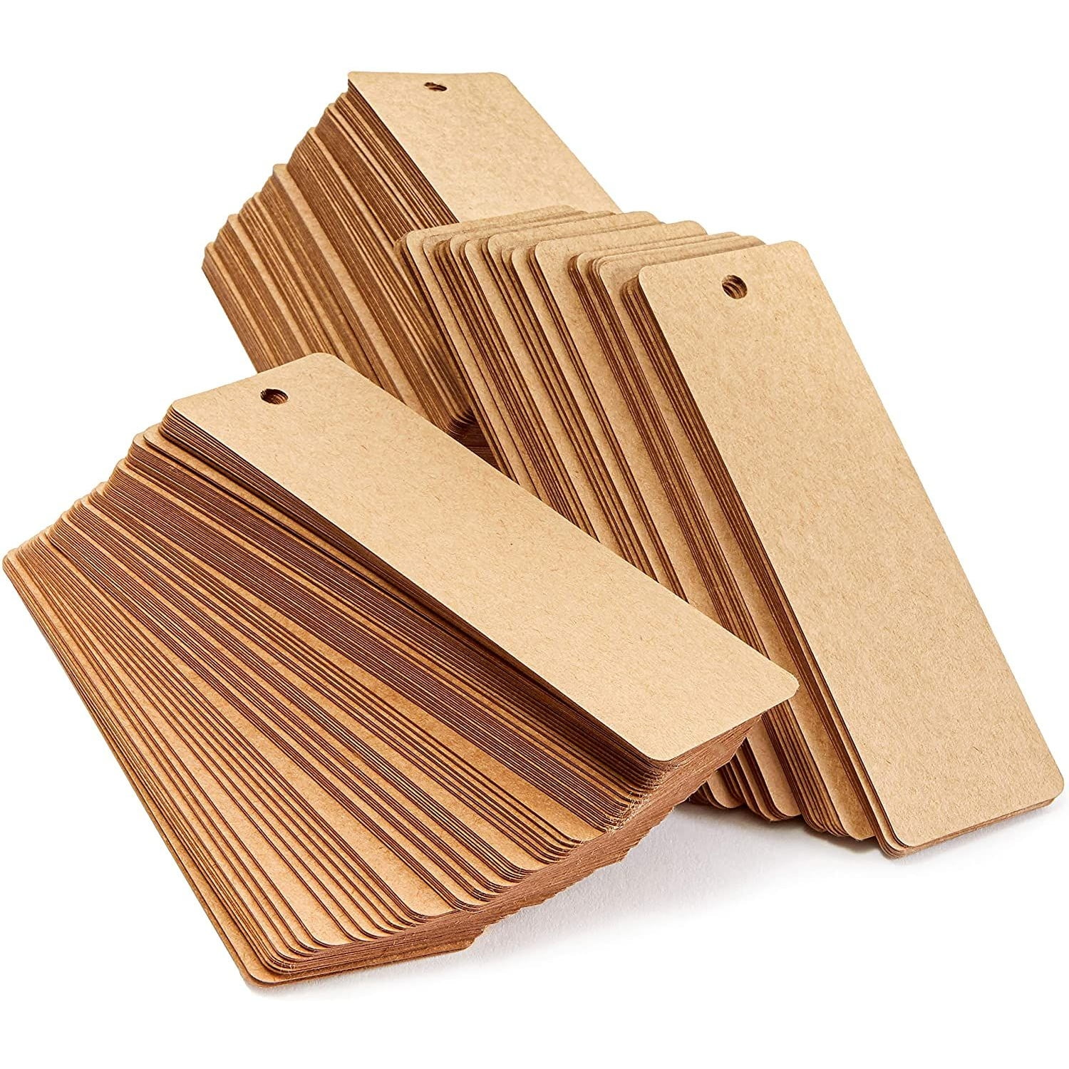 Walmart Deal of 300 Pack Personalized Decorate Plain Kraft Paper Bookmarks for DIY & Craft (6x2 in)