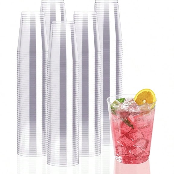 300 Pack Clear Plastic Cups 10 OZ Disposable Heavyduty Hard Drinking Cups For Christmas Wedding Home Dinner And Other Events