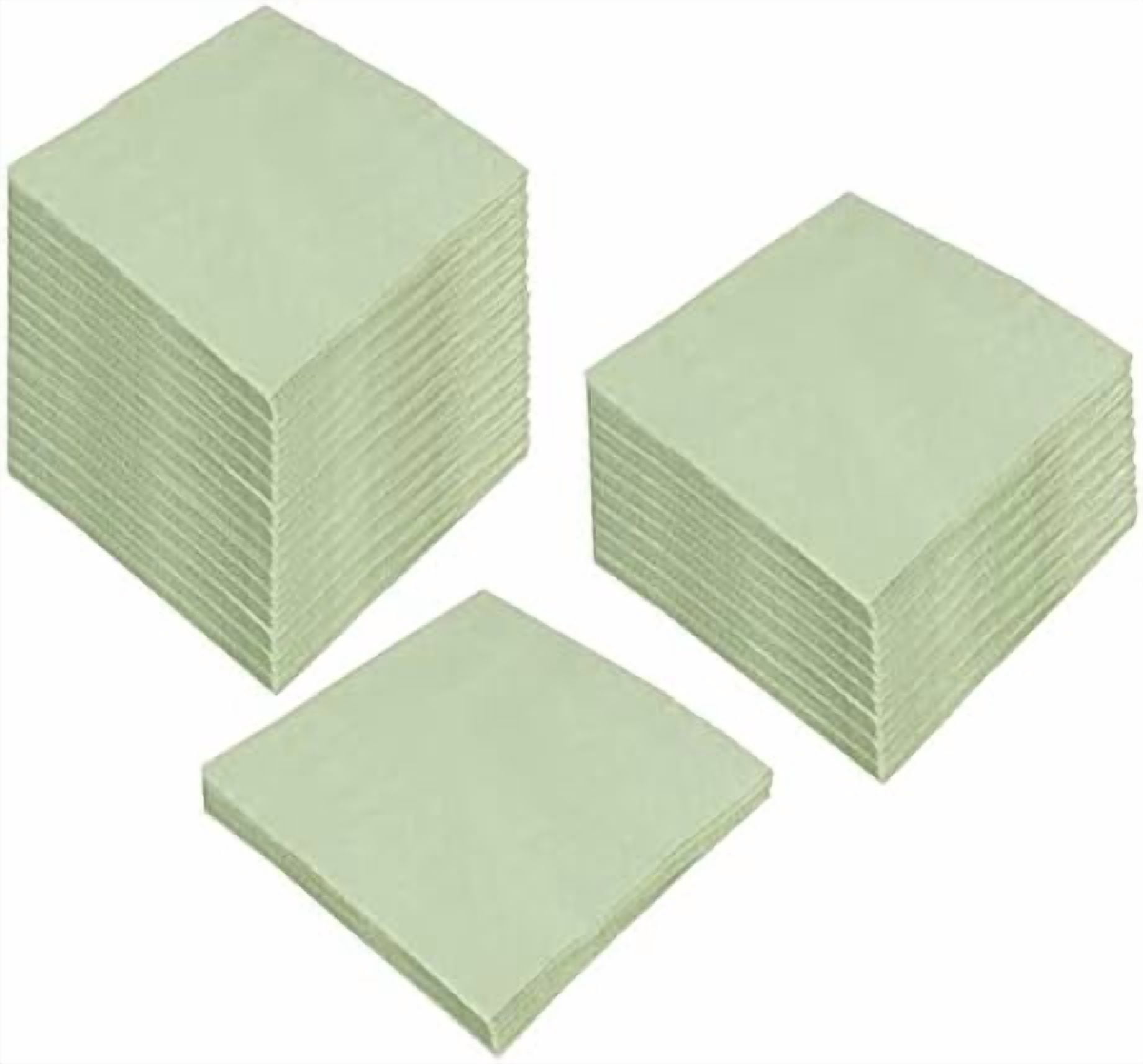 300 Pack Cocktail Napkin 2-Ply Dessert Napkins Folded 5 x 5 Inches Disposable Napkins for Dinner Wedding Birthday Party Bridal Anniversary Reception Event (300, Sage-Green)