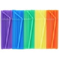 thumbnail image 1 of 300 Pack Flexible Plastic Drinking Straws, Disposable Bendable Straws Bulk Set for Smoothies, 5 Colors (8.25 In), 1 of 10