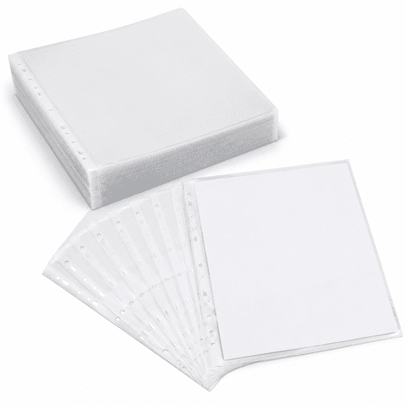 300 Pack Heavy Duty Polypropylene Sheet Protectors for 3 Ring Binders, Fits 8.5x11 Inch Paper