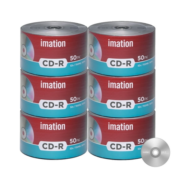 300 Pack Imation CD-R 52X 700MB/80Min Branded Logo Blank Media Recordable Data Disc