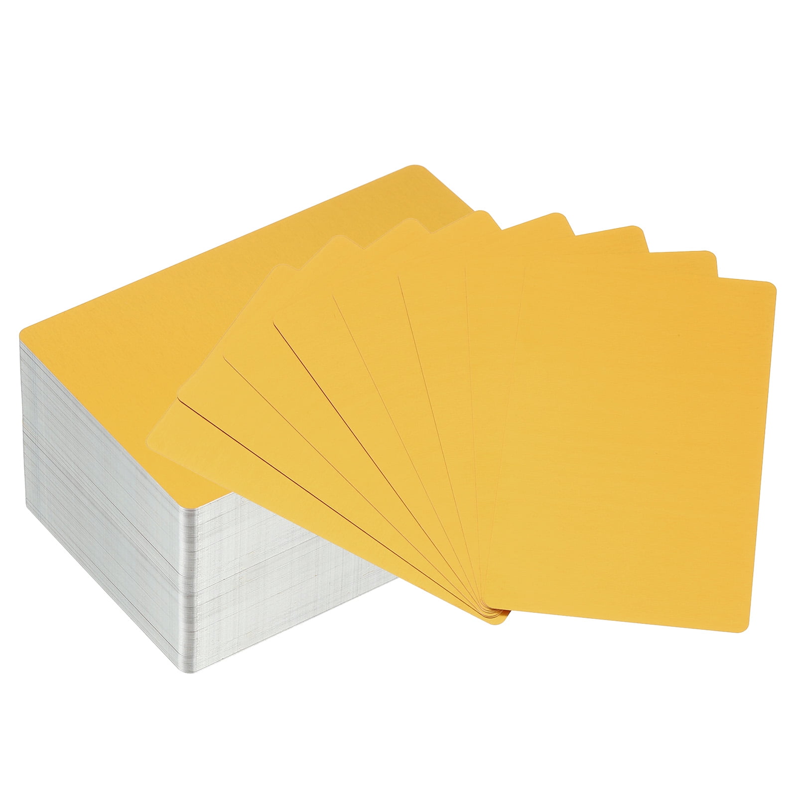 QUARKZMAN 50x Metall Visitenkartenrohlinge - Dunkelblau Aluminium Für Lasergravur