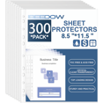 thumbnail image 1 of 300 Pack Sheet Protectors 8.5 x 11 inch, Clear Plastic Page Protectors for 3 Ring Binder, Plastic Sleeves for Binders Documents Protectors, 1 of 7