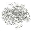 thumbnail image 1 of Uxcell Small Screw Eye Pins Hooks Mini Eyelets Screws Threaded Self Tapping Screw Nickel Silver 5x10x1.2mm, 1 of 5